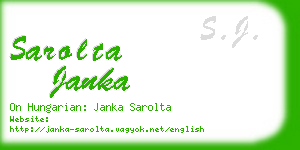 sarolta janka business card